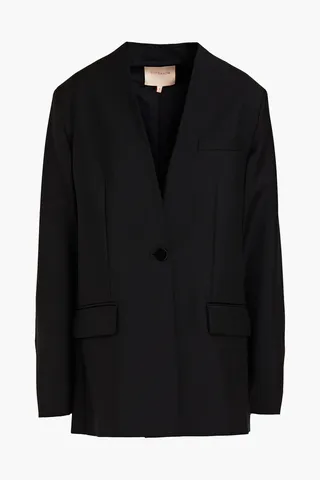 Wool and mohair-blend crepe blazer