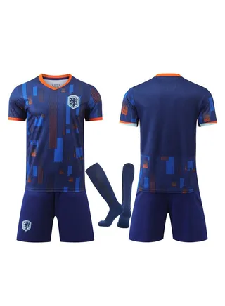 2024 European Cup Children's Youth Football Jersey Three-Piece Set No Number 