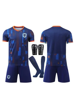 2024 European Cup Children's Youth Football Jersey Four-Piece Set No Number 