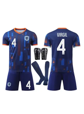 2024 European Cup Children's Youth Football Jersey Four-Piece Set No. 4 