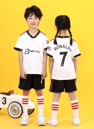 Manchester United Football Club Cristiano Ronaldo No. 7 Jersey Away Football Jersey Set 