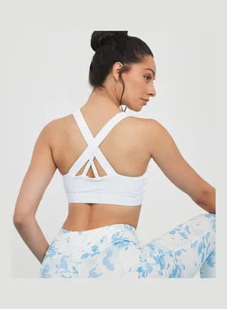 Cross Back Firm Support Sports Bra Top