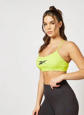 Lux Skinny Strap Sports Bra Yellow 