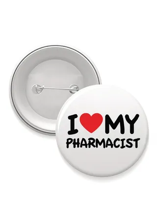 Pharmacist Day Button Badges for Men and Women - Gift for Pharmacist - Friends - Round Pin-back Button Brooch Lapel Pin Pharmacist Day 