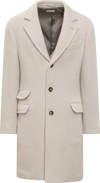 Brunello Cucinelli Single-Breasted Mid-Length Coat