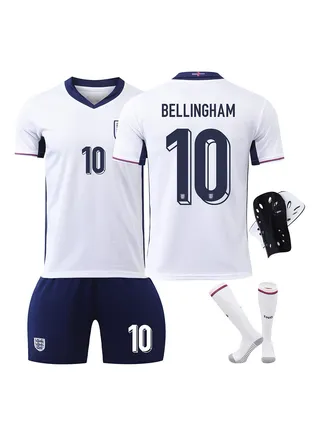 2024 European Cup England Children and Youth Football Uniform Four-piece Set No. 10 