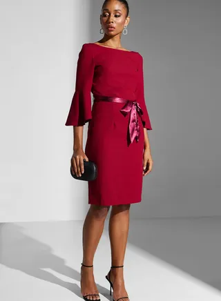 Belted Knitted Dress 