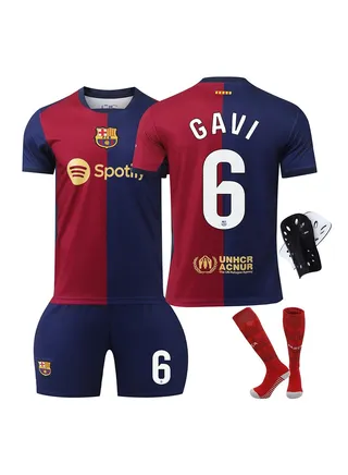 2024 European Cup Barcelona Children's Youth Football Jersey Four-piece Set No. 6 
