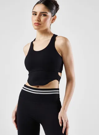 Longline Racer Back Athletic Sports Bra