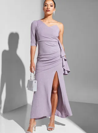 Shimmer One Shoulder Dress