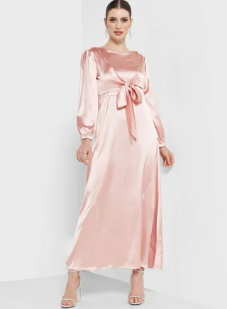 Satin A-Line Dress 