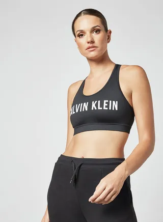 Essential Medium Support Sports Bra Black 