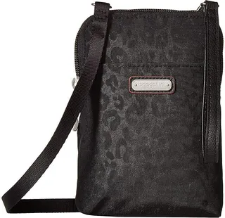 Baggallini New Classic Take Two RFID Bryant Crossbody (Black Cheetah) Handbags
