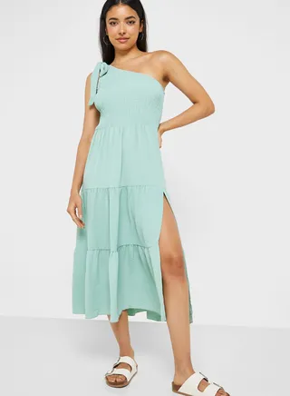 One Shoulder Tiered Dress 