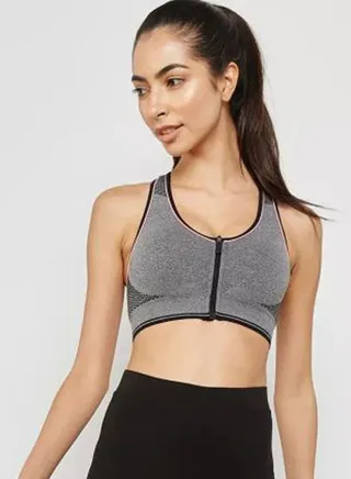 Essential Sports Bra Grey/Black 