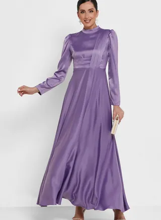 Pleat Detail Dress 