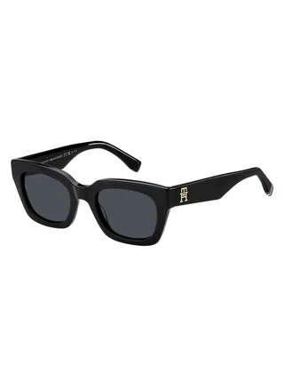 Women's UV Protection Rectangular Sunglasses - Th 2052/S Black Millimeter - Lens Size: 51 Mm 