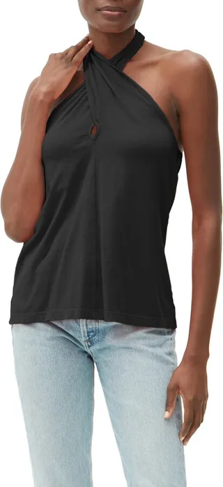 Maxine Cotton Blend Halter Top