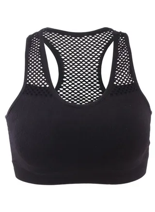 Mesh Quick Dry Sports Bra Black 