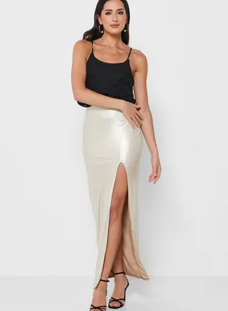 Shimmer Skirt Detail Dress 