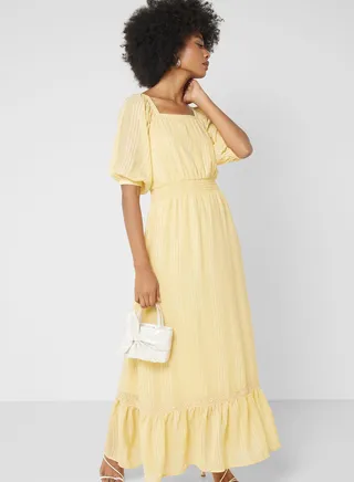 Puff Sleeve Detail Dress