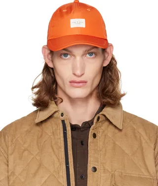 rag & bone Orange Addison Baseball Cap