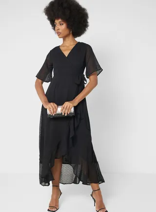 Ruffle Hem A-Line Dress 