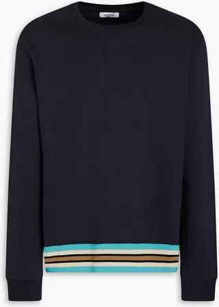 Striped French cotton-blend terry sweatshirt