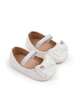 Baby Leather Shoes-White 