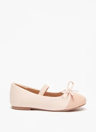 Girls Flora Bella Bow Accented Round Toe Ballerina Shoes Ramadan Collection 