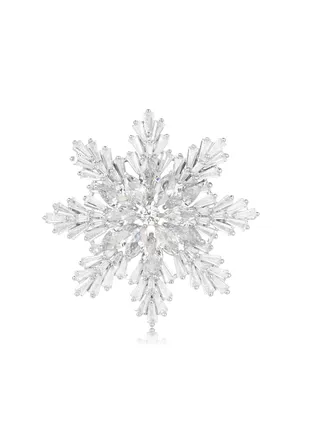 Three-dimensional Snowflake Brooch 