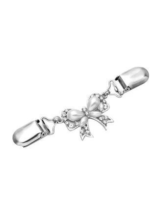 Stone Studded Bow Designed Brooch 