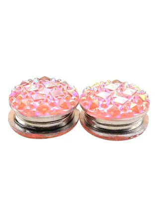 2-Piece Rhinestone Studded Magnetic Brooch 