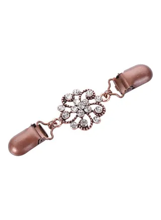 Stone Studded Flower Designed Brooch 