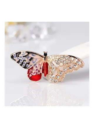 AL264-A Delicate Butterfly Brooch Painting Oil Brooch 