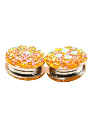 2-Piece Rhinestone Studded Magnetic Brooch 