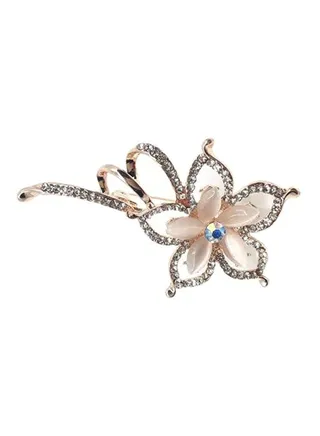Stones Studded Crystal Brooch 