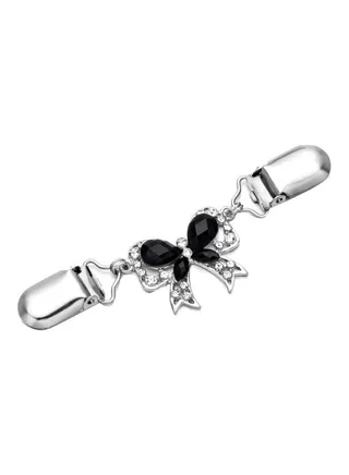 Stone Studded Bow Designed Brooch 
