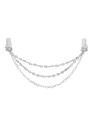 Multilayer Chain Collar Shawl Cardigan Clip Jewelry 