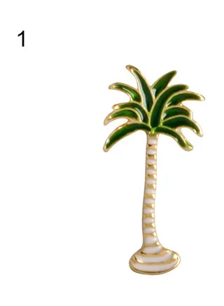 Cactus Coconut Tree Leaf Brooch Pin 