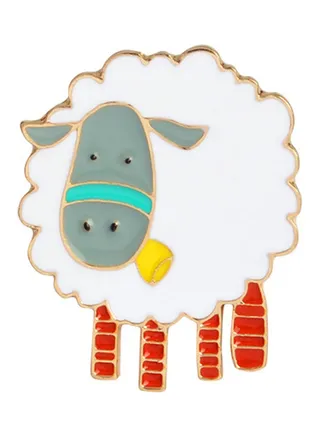 Cute Cartoon Sheep Enamel Brooch Pin 
