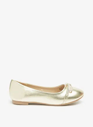 Girls Embellished Ballerina Shoes With Bow Accent By Shoexpress 