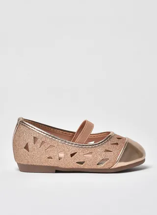Dyed Pattern Flat Ballerinas Champagne 