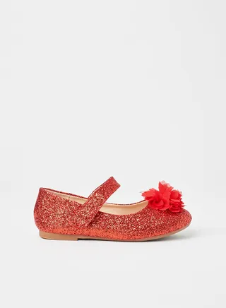 Casual Strap Ballerina Red 
