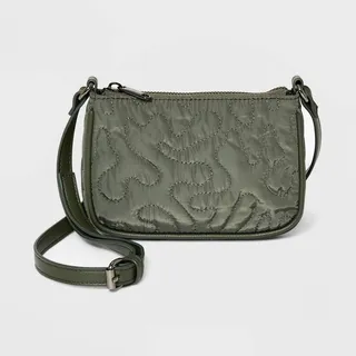 Quilted Value Crossbody Bag - Wild Fable™ Olive Green