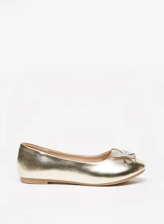 Girl's Butterfly Embellished Slip-On Round Toe Ballerina Shoes 