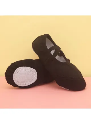 Girls Soft Sole Training Shoes Ballet Dance Shoes Black 