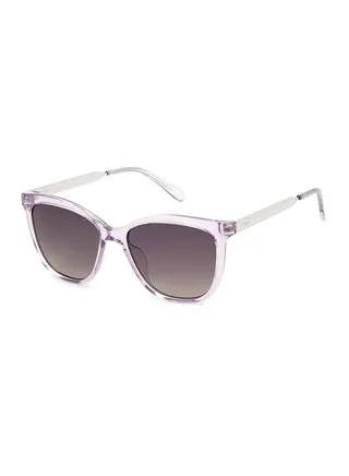 Women's UV Protection Cat Eye Sunglasses - Fos 3142/S Lilac 54 - Lens Size: 54 Mm 