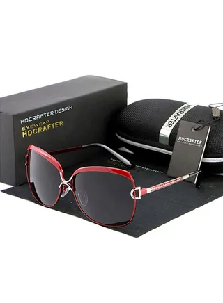 Women's Full Rim Polarized Oversized Frame Sunglasses - Lens Size: 61 mm 