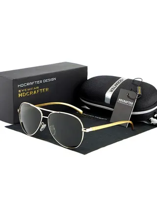 Women's Polarized UV400 Aviator Frame Vintage Sunglasses - Lens Size: 63 mm 